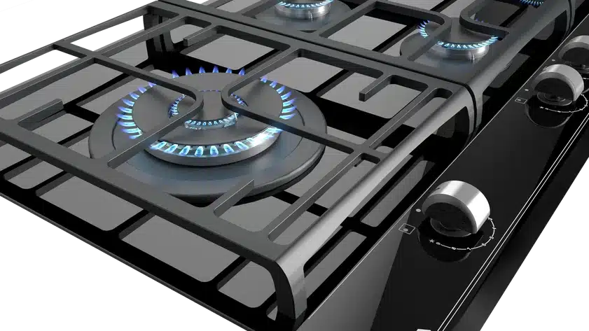 4 כיריים גז 5 להבות 90 ס"מ תקה GZC 95320 XB teka זכוכית שחורה