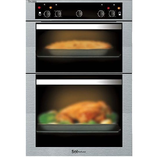 TH888 תנור אפיה בנוי דו תאי SOL סול TH-888 נירוסטה