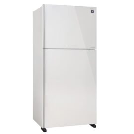 מקרר מקפיא עליון 600 ליטר Sharp שארפ SJ-4660-WH זכוכית לבנה