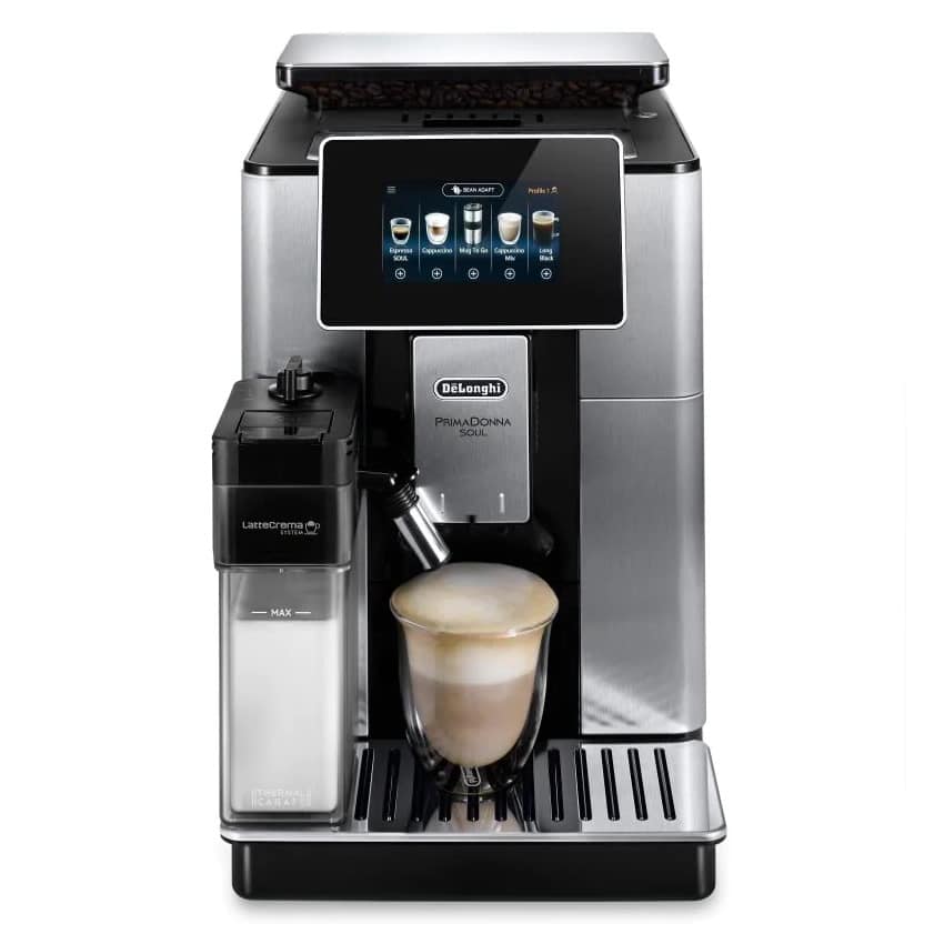 נושא מכונת אספרסו Delonghi דלונגי דגם PrimaDonna Soul ECAM610.75.MB
