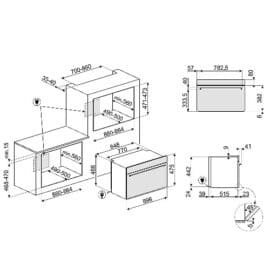 תנור בנוי 90 ס׳׳מ SMEG סמג דגם SFR9390X