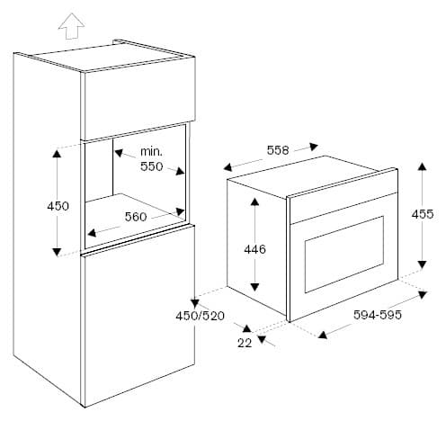 522465-3 תנור משולב מיקרוגל BERTAZZONI ברטזוני F457MODMWTX