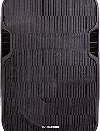 מערכת קריוקי ניידת מקצועית 15 אינץ' 800W עם שני מיקרופונים QL Milano QL900 - צבע שחור