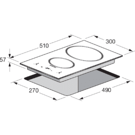 כיריים דומינו אינדוקציה LOFRA לופרה HIN302