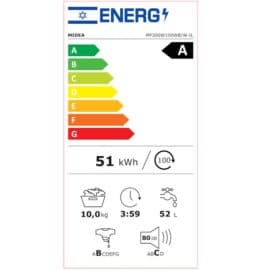 מכונת כביסה פתח חזית 10 ק"ג Midea מידאה MF200W100WB/W-IL/6436 INV