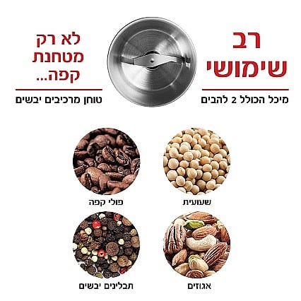 מטחנה 4 מטחנת קפה ותבלינים יוניברס UNIVERSE דגם NRI-650C15