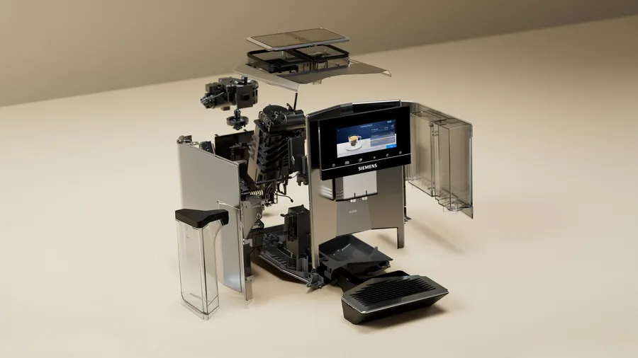 מכונת קפה אוטומטית EQ900 אינוקס מיכל מים נשלף SIEMENS סימנס דגם TQ907R05