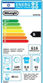 מייבש כביסה קונדנסור 9 ק"ג Delonghi דלונגי DLD9T3W