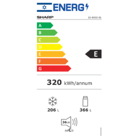 מקרר 4 דלתות 578 ליטר Sharp שארפ SJ-8950-WH לבן