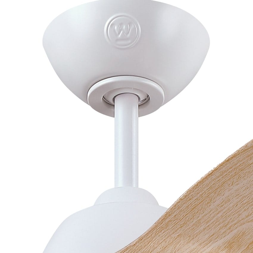 5 מאוורר תקרה 42' ווסטינגהאוס WestingHouse דגם - “MAGNOLIA 42 לבן/ עץ אלון עם שלט 28W גוון אור משתנה