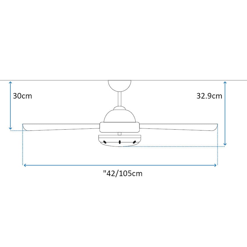 6 מאוורר תקרה 42' ווסטינגהאוס WestingHouse דגם - “MAGNOLIA 42 לבן/ עץ אלון עם שלט 28W גוון אור משתנה