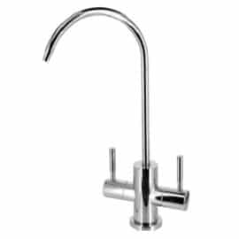 מערכת סינון מים וברז מעוגל שתי ידיות - קר/פושר Novea נובע 1IN1 דגם 1IN1 PRT722 צבע כרום ניקל