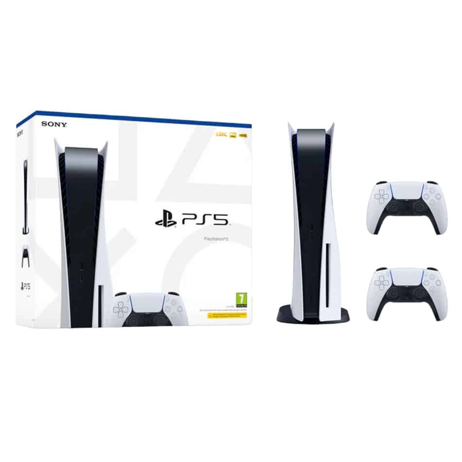 111 קונסולת משחק Sony PlayStation פלייסטיישן 5 כולל 2 בקרים אלחוטיים Sony PlayStation 825GB Blu-ray Edition Chasis C + 2DS - שנה אחריות ע''י היבואן הרשמי