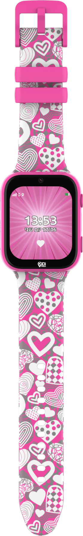 2 שעון חכם לילדים כולל סים מובנה Kidiwatch KidiMust קידי ווטש צבע ורוד 4G