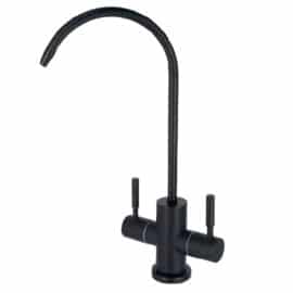 מערכת סינון מים וברז מעוגל שתי ידיות - קר/פושר Novea נובע 1IN1 דגם 1IN1 PRT722 צבע שחור מט