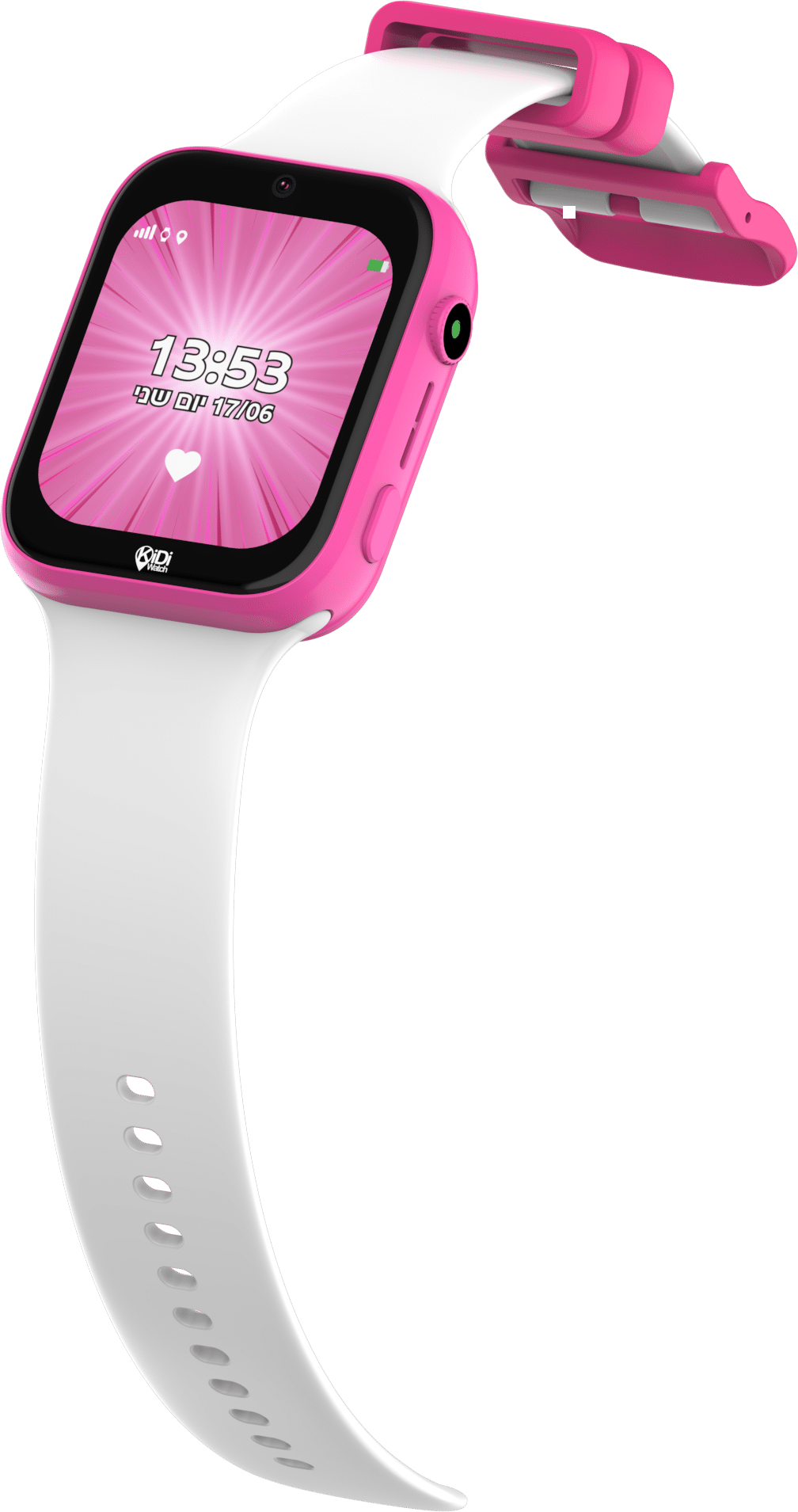 3 שעון חכם לילדים כולל סים מובנה Kidiwatch KidiMust קידי ווטש צבע ורוד 4G