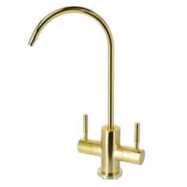 מערכת סינון מים וברז מעוגל שתי ידיות - קר/פושר Novea נובע 1IN1 דגם 1IN1 PRT722 צבע זהב