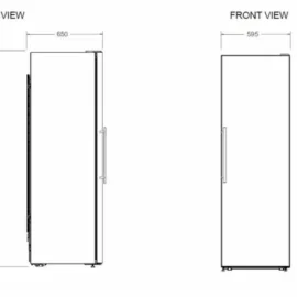 מקפיא BERTAZZONI ברטזוני ללא מקרר 60 ס"מ FRZ60F4FXNC ציר שמאל נירוסטה מק"ט 79152