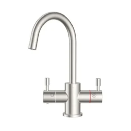 מערכת סינון מים ברז 2 ידיות - קר וחם Novea נובע 2IN1 דגם ICH2200 צבע נירוסטה מוברשת