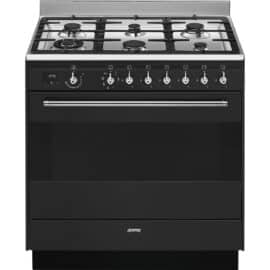 תנור משולב סמג 90 ס"מ 6 גז FS9608AS-1 שחור פחם