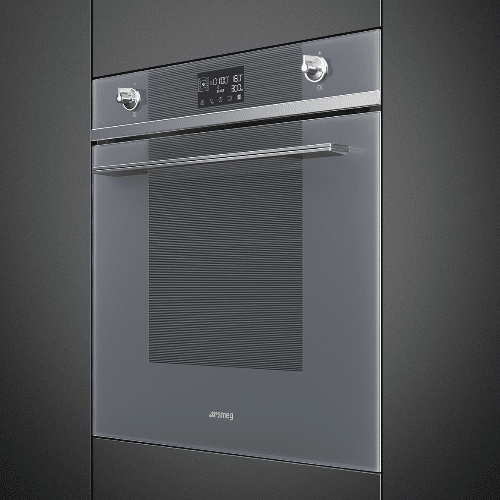 ba137c8dead806b6846bb4bc61c243ab תנור בנוי סמג 60 דיגי אפור סילבר לינאה חדש SO6102TS Smeg