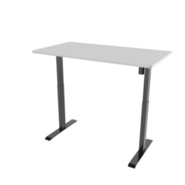 שולחן חשמלי- חד מנועי מידה 140ס''מ רגל שחור פלטה לבנה - קיסר KEISAR