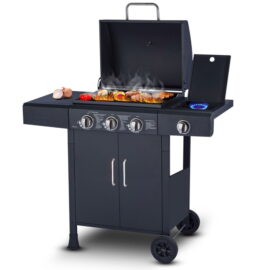 גריל גז 3 מבערי נירוסטה כולל כירת צד SIRIUS-LIVING סיריוס ליוינג דגם PARILLA-48K