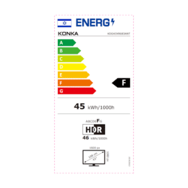 טלוויזיה חכמה "43 KONKA GOOGLE TV LED דגם KDG43XR683ANT