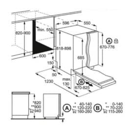 מדיח כלים רחב אינטגרלי AEG א.א.ג FSK93727P