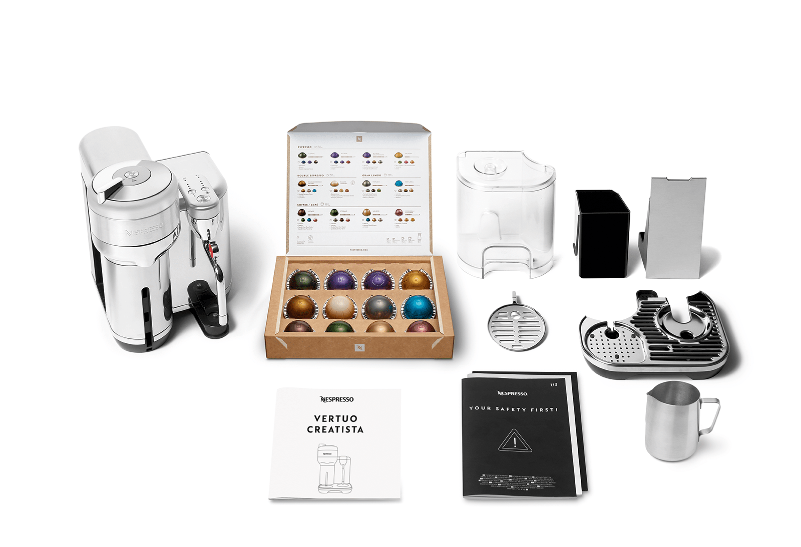 מכונת קפה Nespresso VERTUO CREATISTA נספרסו דגם -  GCV5-IL-ME-NE