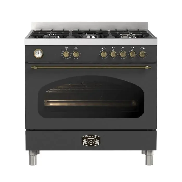 7291044146165_10 תנור משולב Fratelli פרטלי 90 ס"מ מילאנו FRO-VE999AN שחור ברונזה