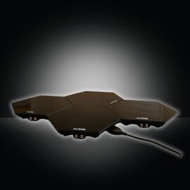 פלטת שבת מתחברת מזכוכית סט רביעייה UNIVERSE יוניברס דגם - NRI-956X4 שחור