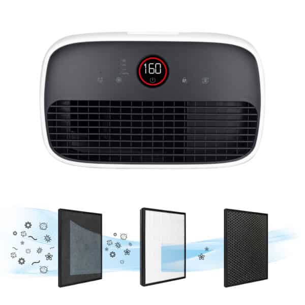 3 מסנן ומטהר אוויר עם פילטר משולש 38W דגם מבית BLACK&DECKER בלאק אנד דקר דגם BXAP350E