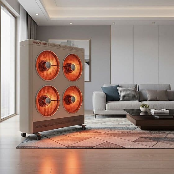 349_201020251537331182_large תנור חימום קרמי מקרן רביעייה עוצמתי במיוחד 3000W עם שלט NRI-9300 UNIVERSE