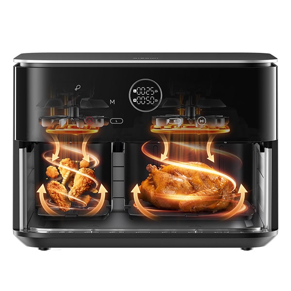 3174504a-4fdc-45fd-919f-7289cb2043f5 סיר טיגון באוויר חם 10 ליטר שיאומי Xiaomi Dual Zone Air Fryer 10L