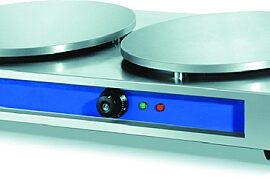 מכונת קרפ מקצועית לאירועים – ראש כפול 40 מ”מ