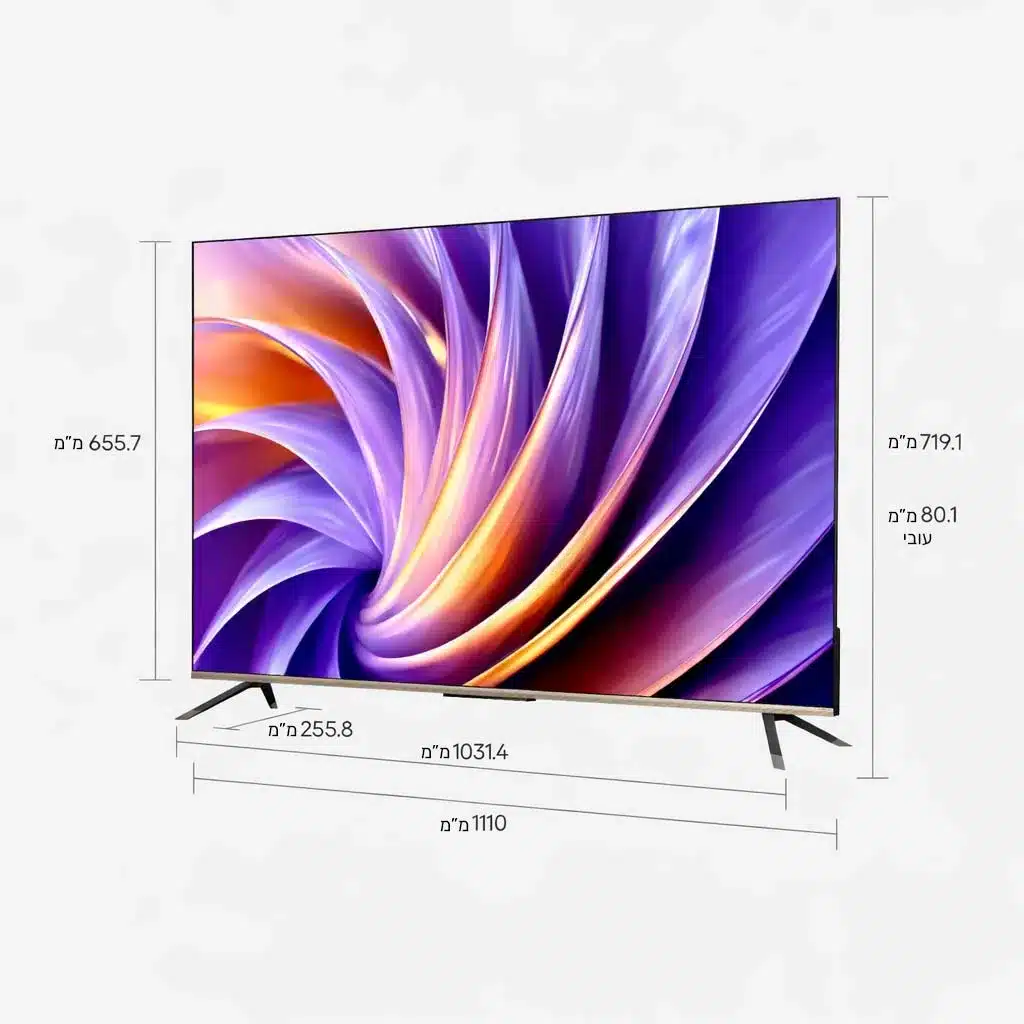 q100-50-inch-_ מסך טלוויזיה 50" DREAME דרימי QLED 4K Google TV דגם - 50Q100